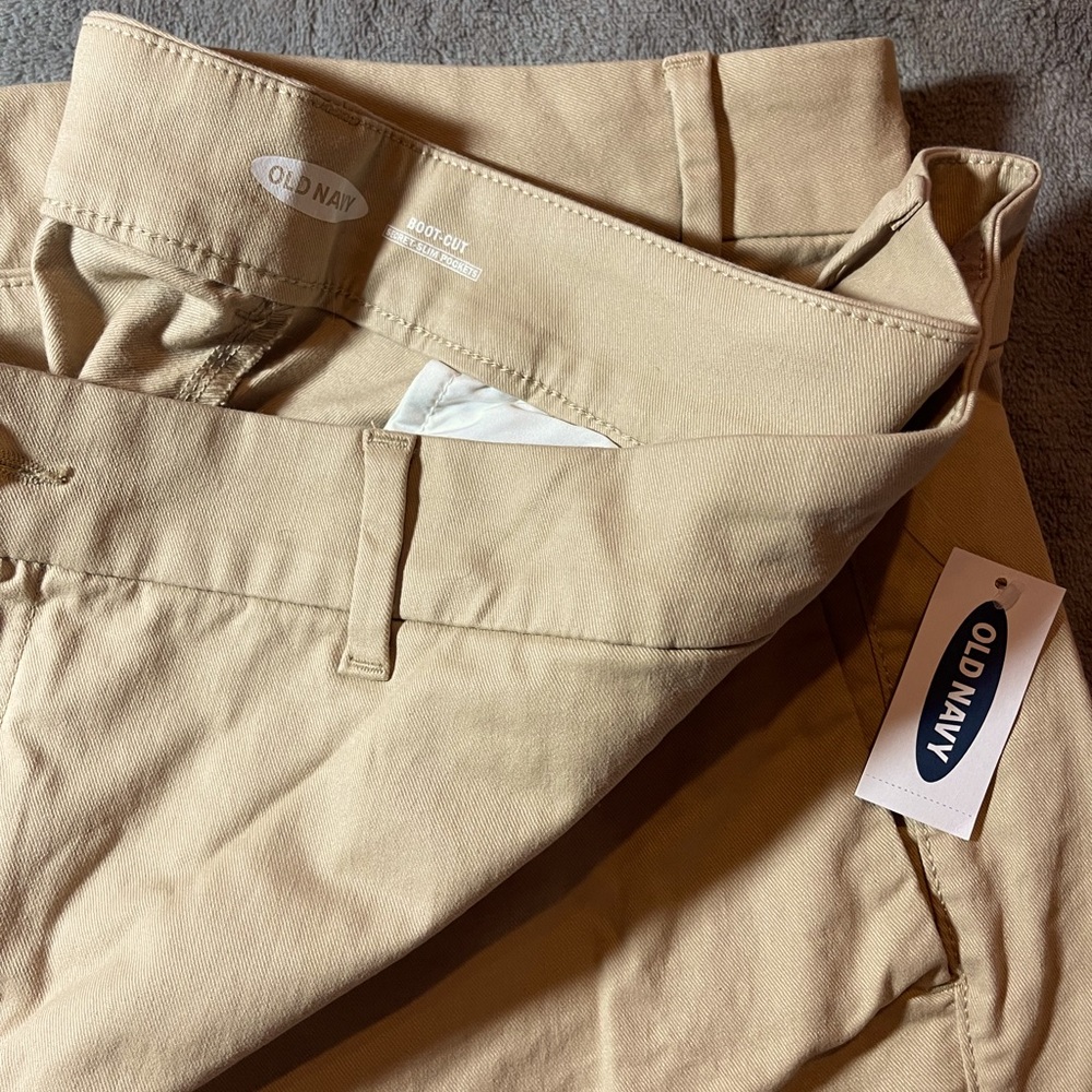 Khaki Boot Cut Pants for Woman